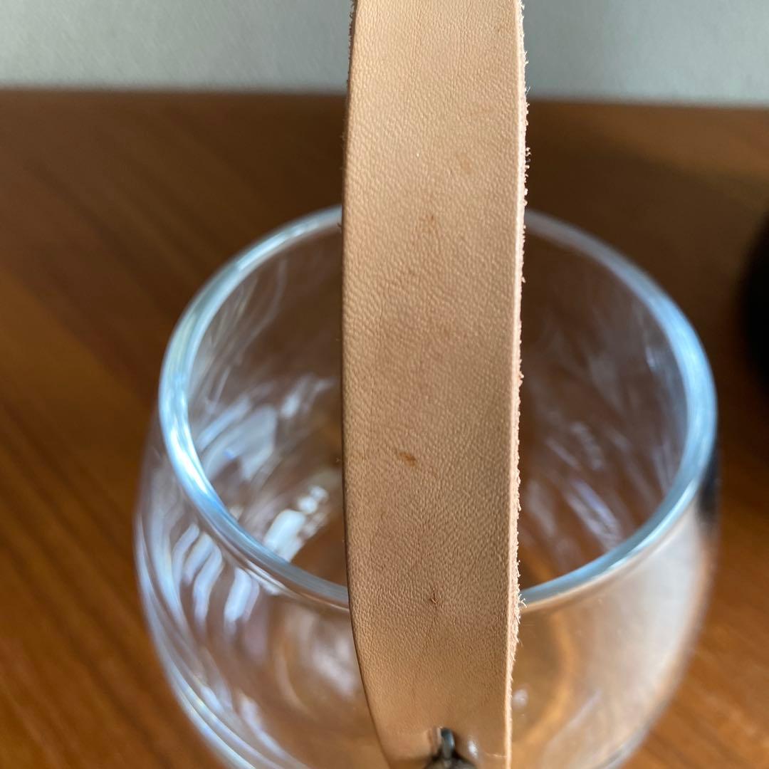 ホルムガード　フローラベース/Sショートブルー ガラスポットレザーハンドル付き