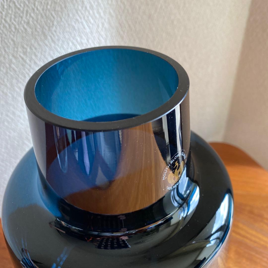 ホルムガード　フローラベース/Sショートブルー ガラスポットレザーハンドル付き