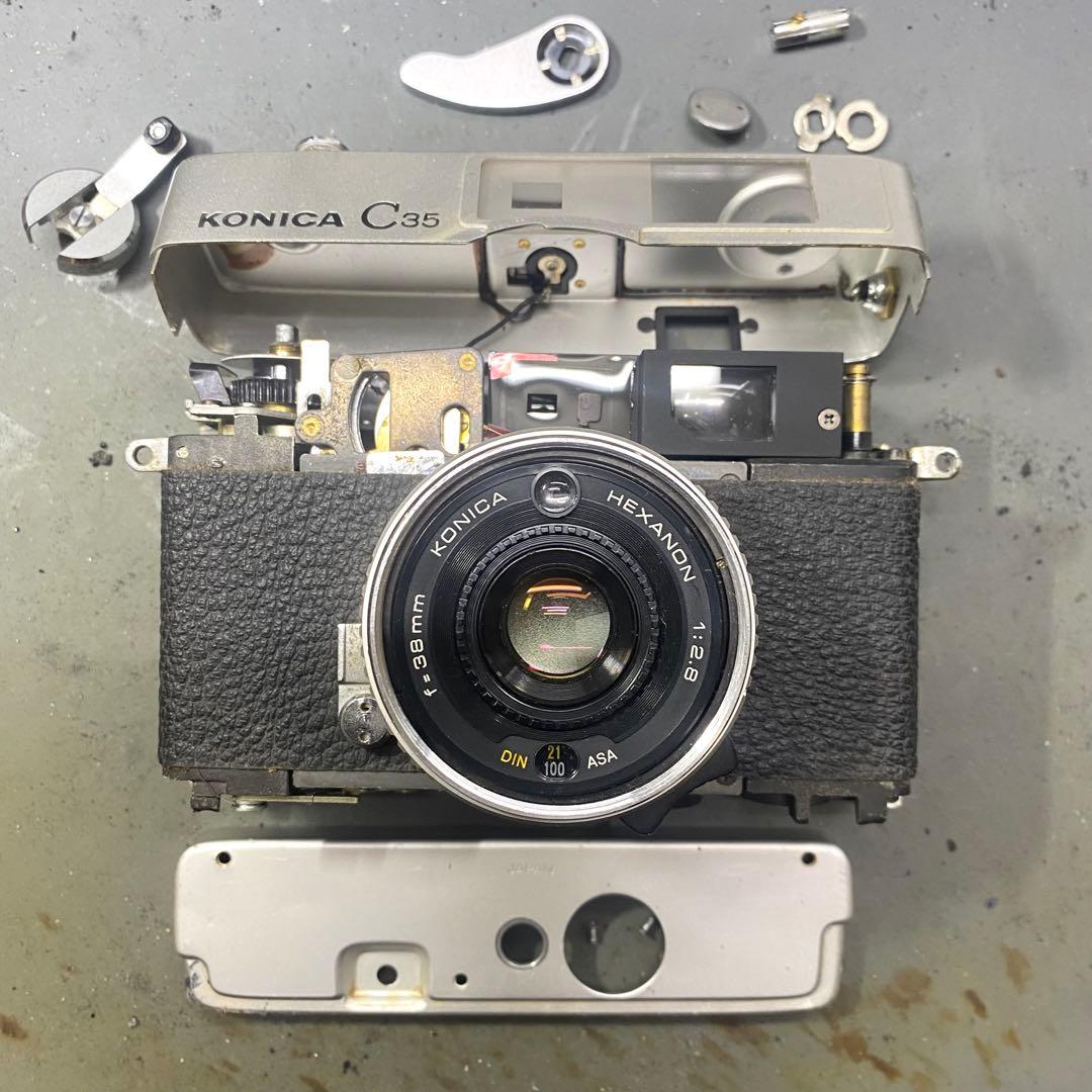 【作動保証1ヶ月】整備済、完動品/ コニカ Konica C35 初期型