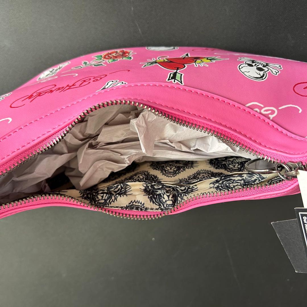 【新品】Ed Hardy エドハーディー　スカル ハンドバッグ y2k ピンク