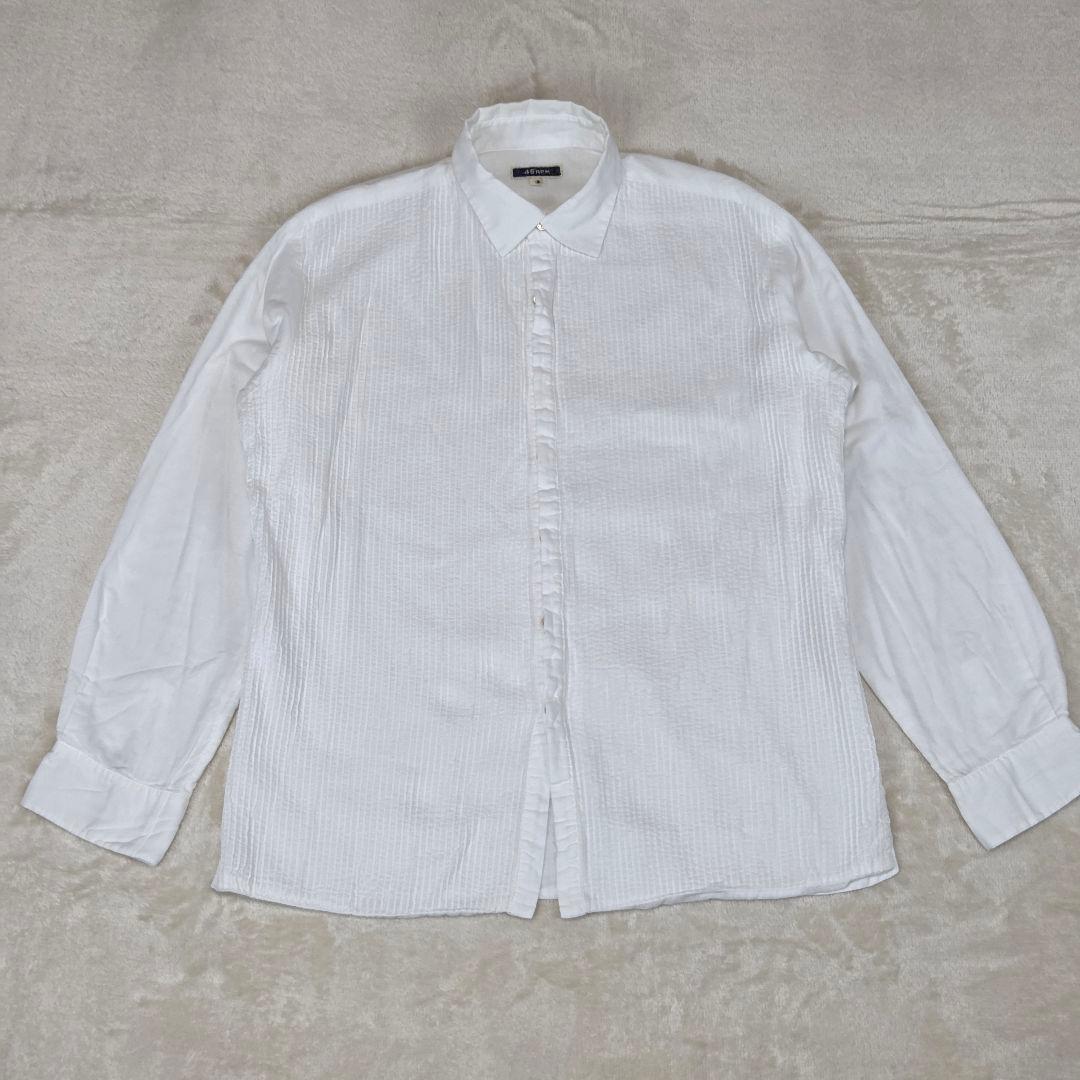 45rpm コットンシャツ ピンタック 白 サイズ3 L