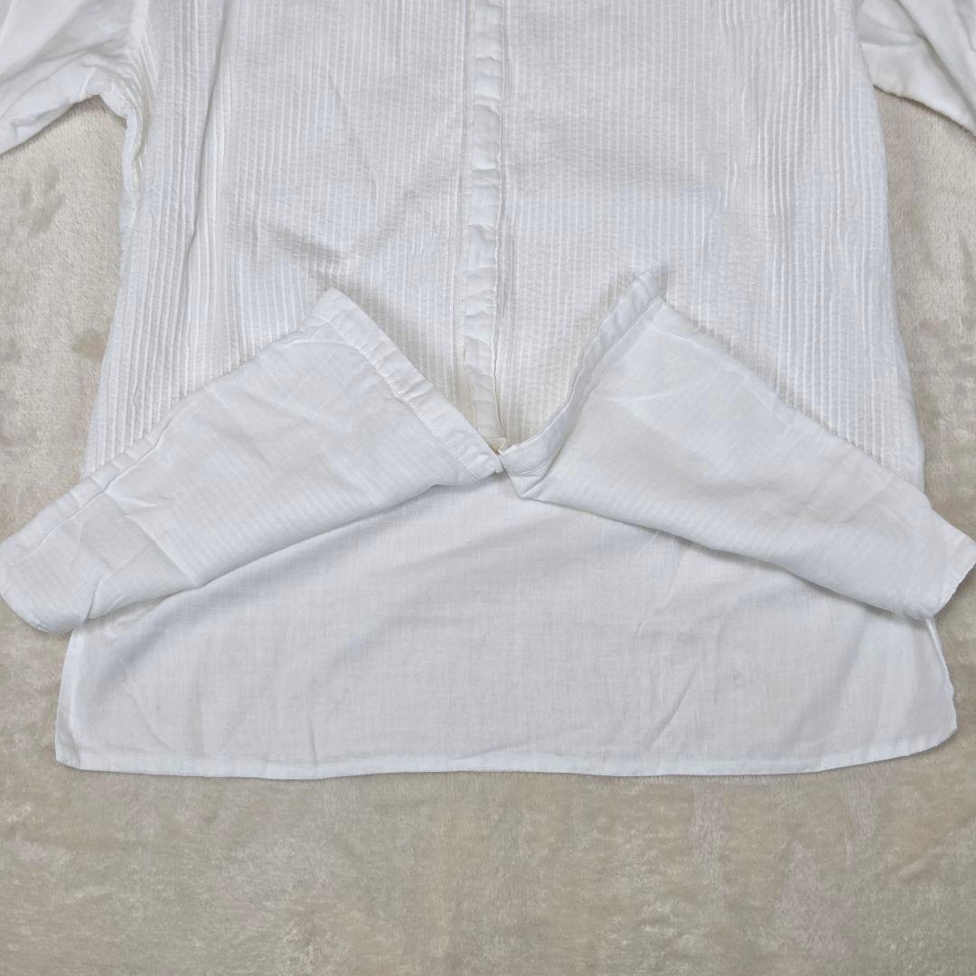 45rpm コットンシャツ ピンタック 白 サイズ3 L