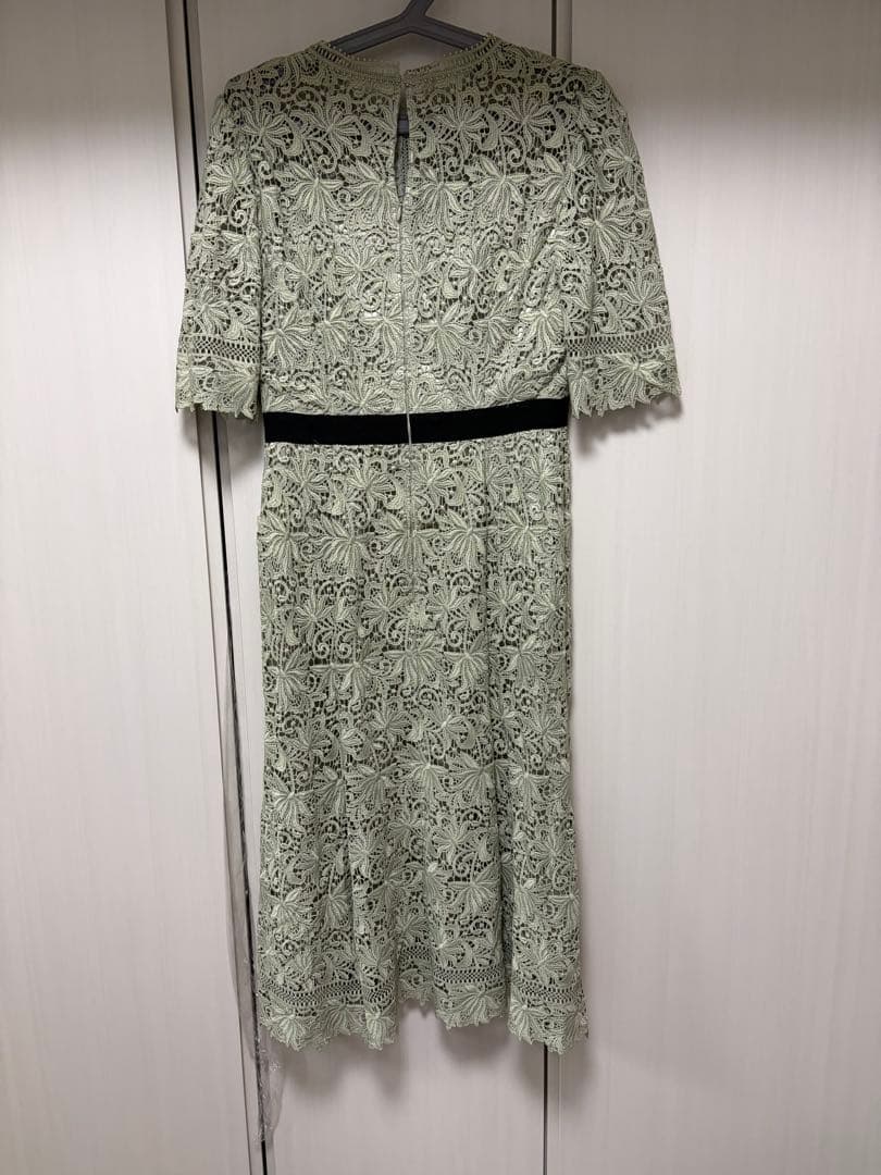 【CELFORD】レースドレス 薄緑色 半袖