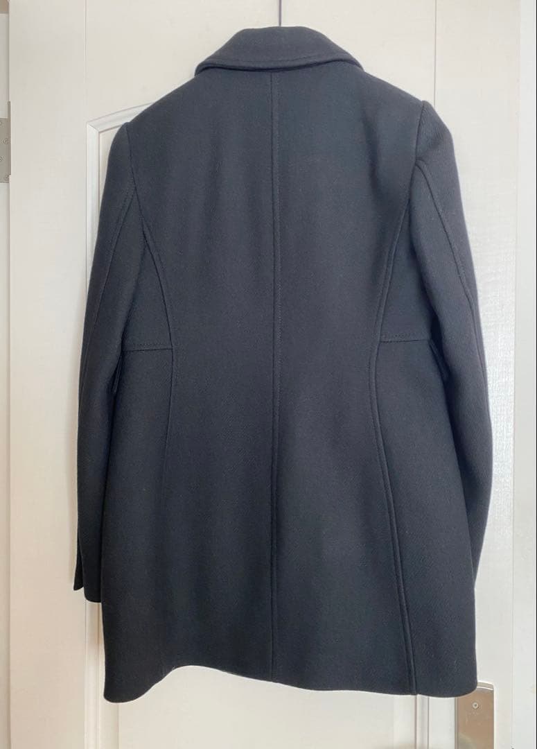 ZARA ウールダブルブレストコート　ブラック　S