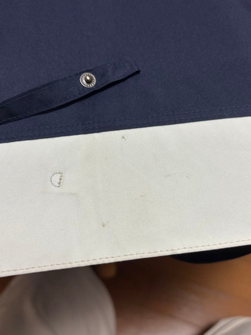 芦屋ロサブラン　3段折り　日傘　遮光100% ネイビーアイボリー