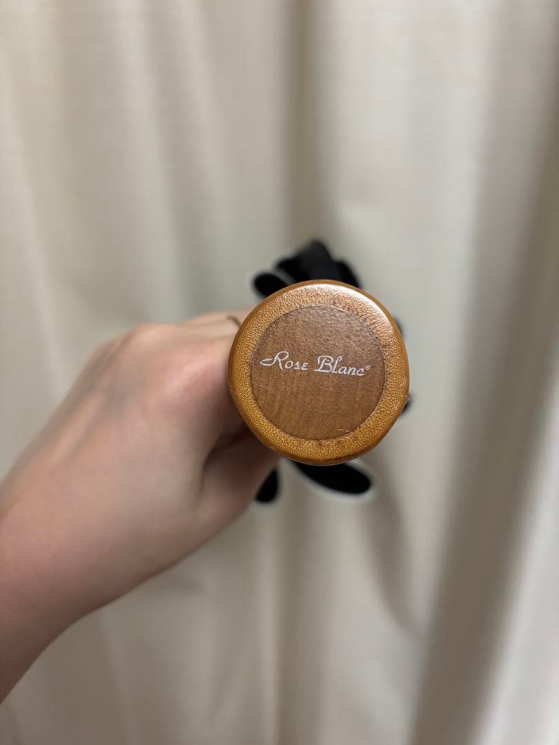 芦屋ロサブラン　3段折り　日傘　遮光100% ネイビーアイボリー