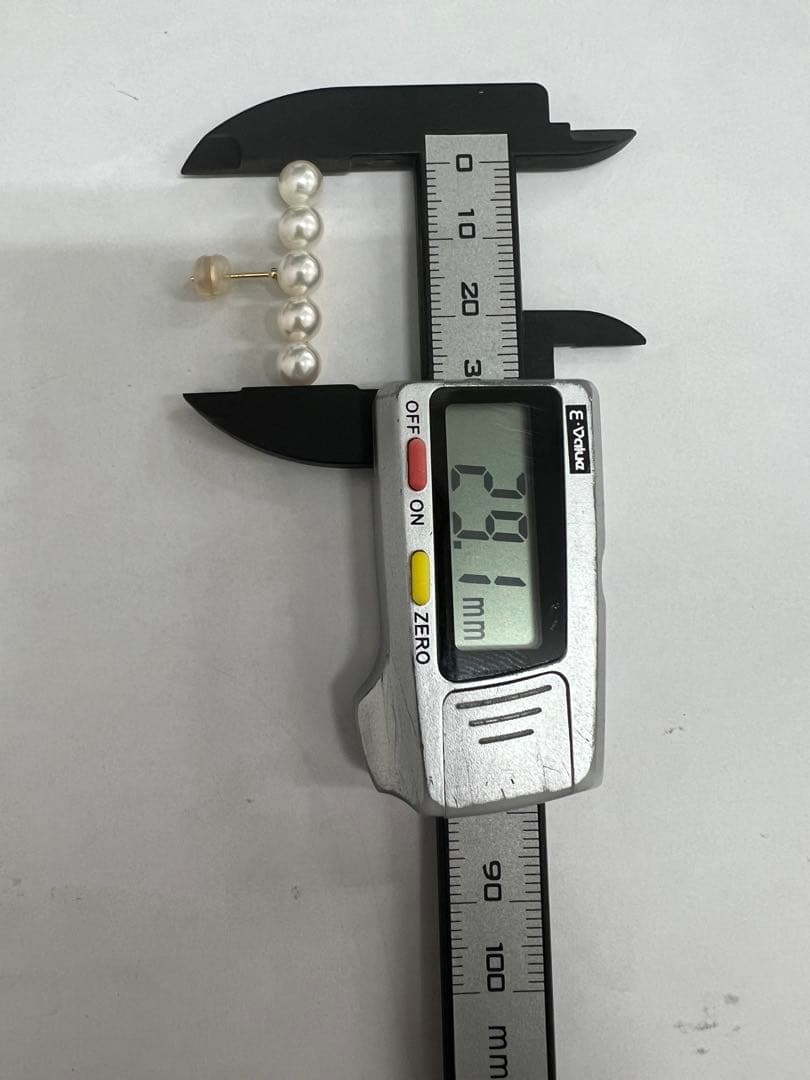 22/美品 田崎真珠 タサキ K18YG 750 バランスプラス パール ピアス