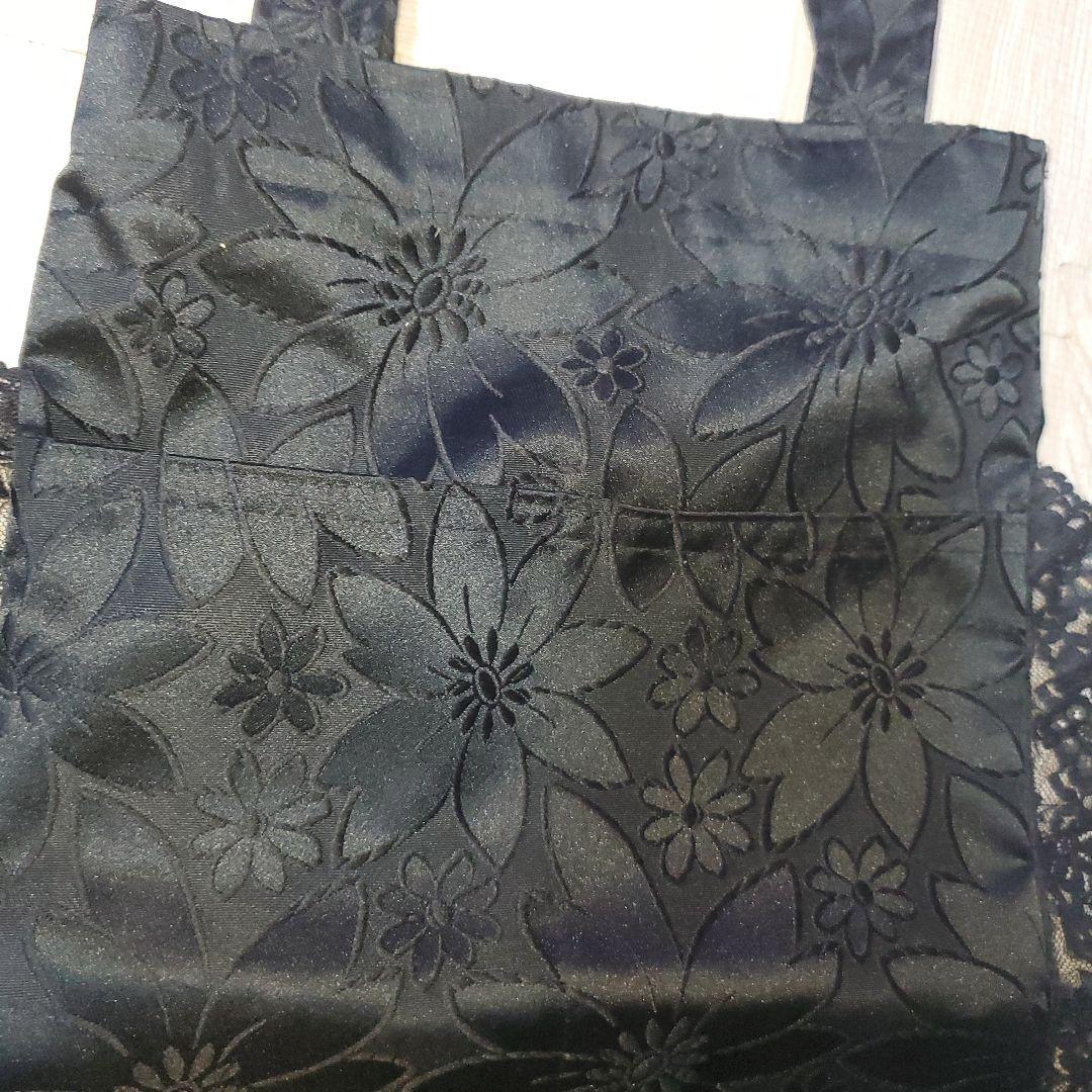 晴雨兼用 日傘 雨傘 専用バッグ付き ブラック 花柄 フリル 丸安洋傘