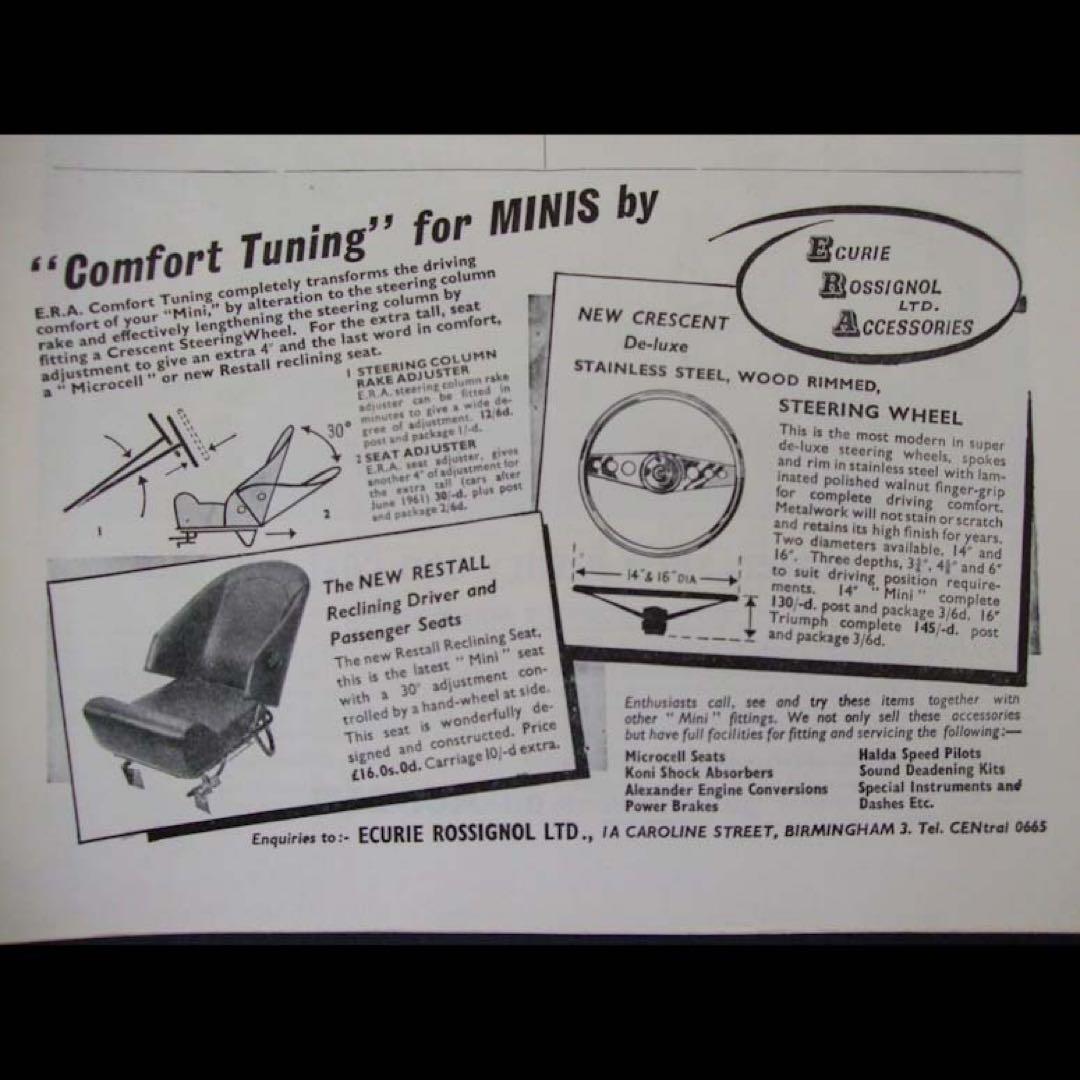 希少英国60年代ado15アレクサンダーエージェンシーERA ウッドステアリング