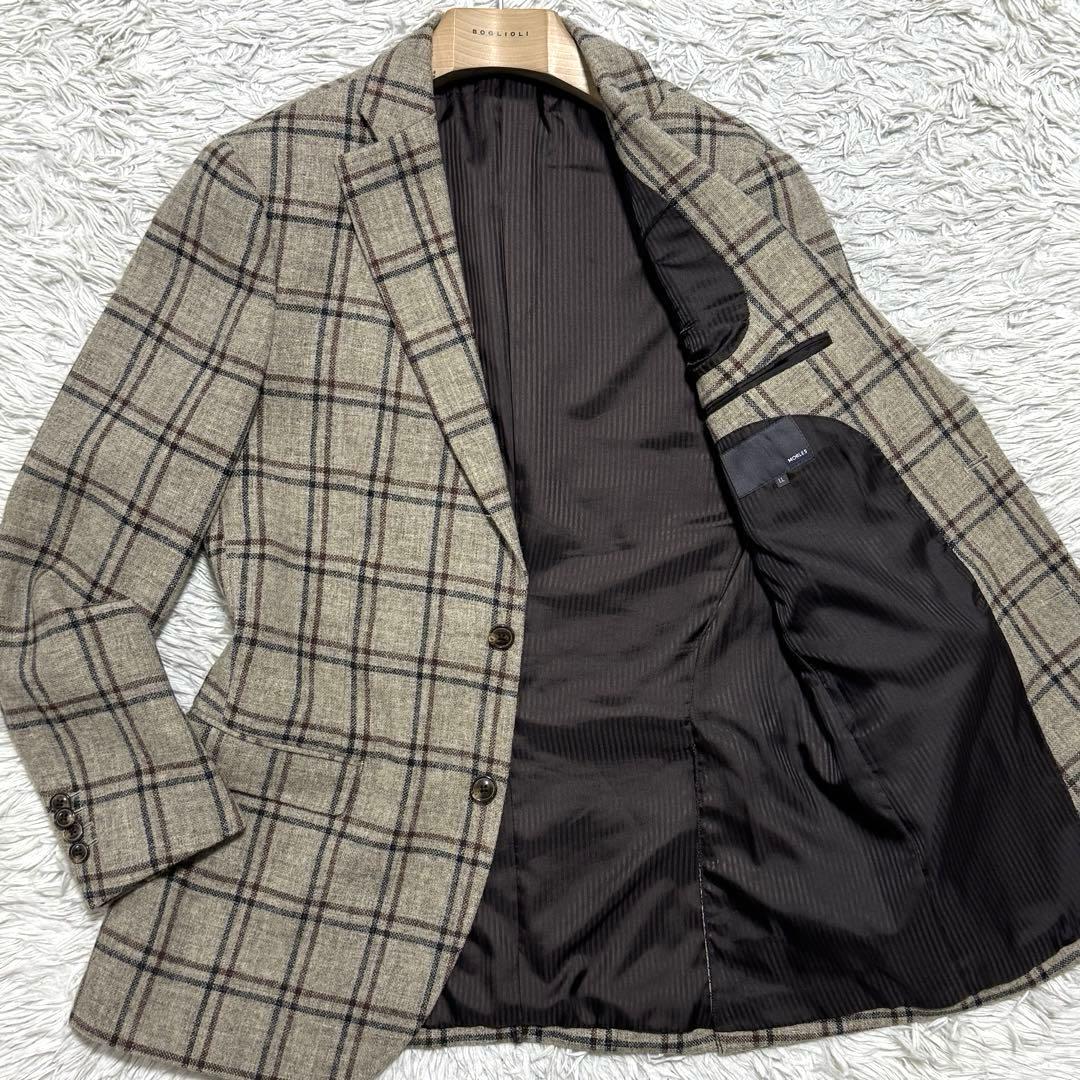 未使用級 MORLES ツイード テーラードジャケット XLサイズ 段返り3B