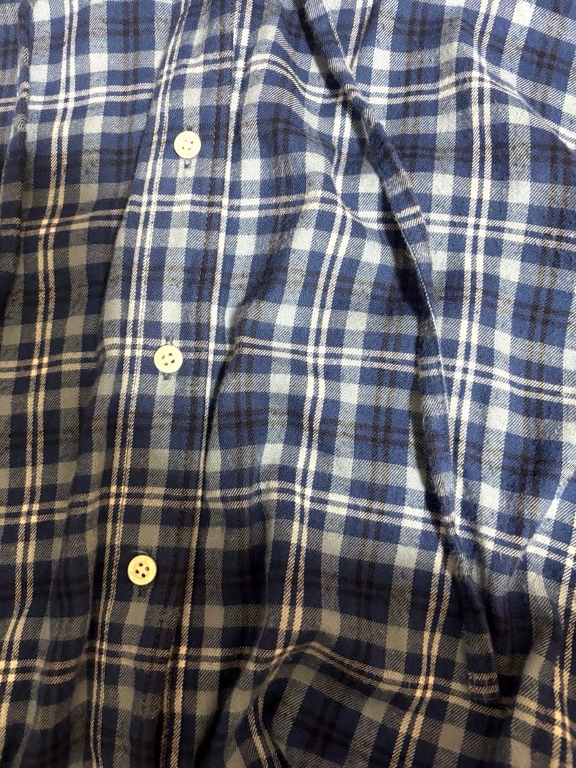 acne studios HOODED SHIRT ブルー アクネ チェック