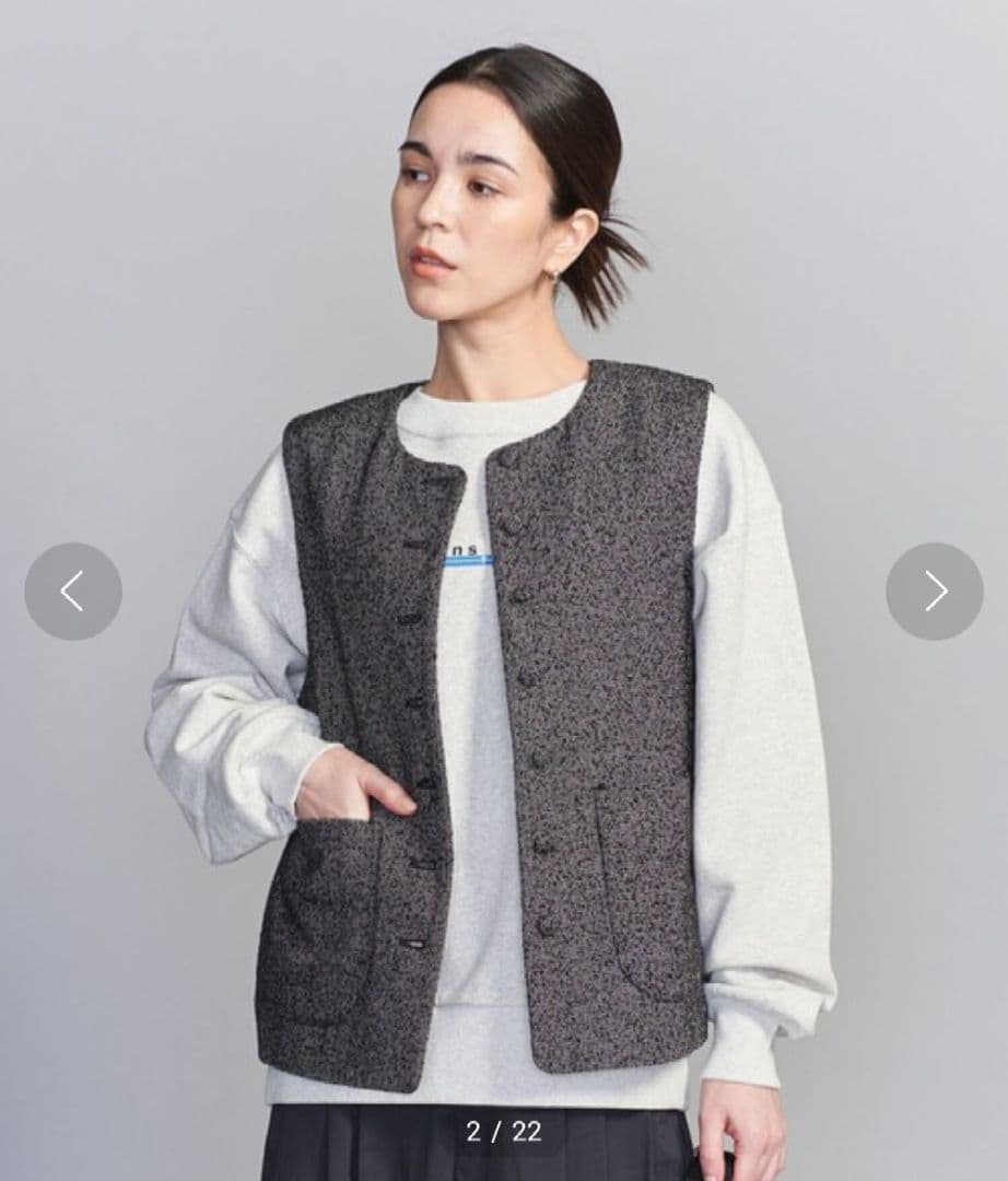 beauty＆youth ツイードライク ベスト