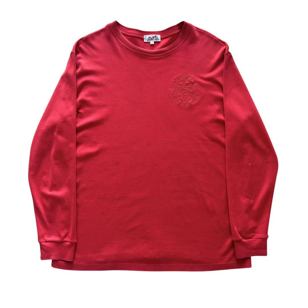 HEBO様Hermes エルメス　ロゴロンT ロゴ刺繍　胸ロゴ　レディース