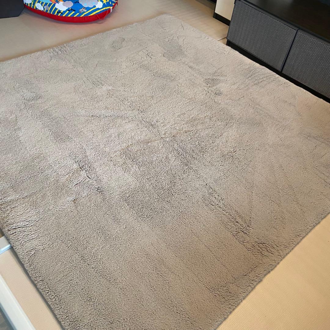 Francfranc 低反発 ミーティス ラグ L ライトグレー 正方形