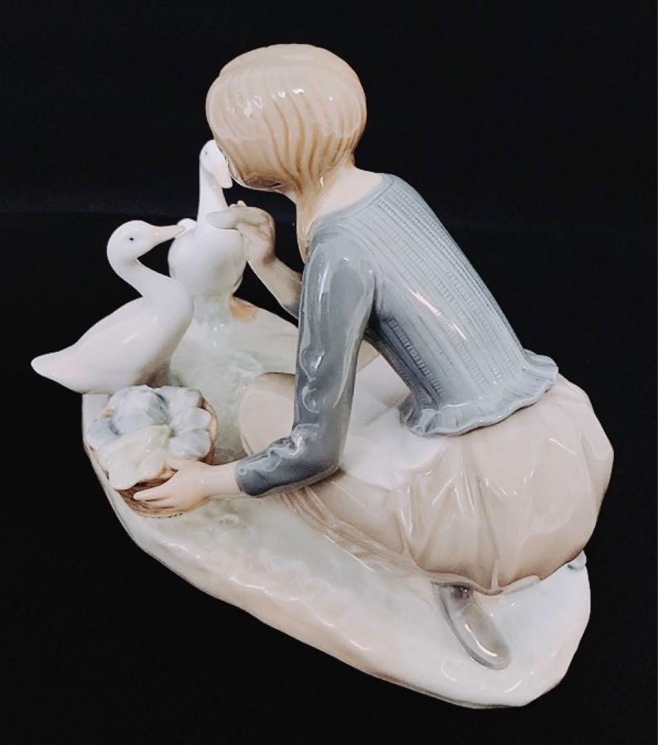 【極美品】LLADRO オールドリヤドロ 「お食事の時間」1973年製