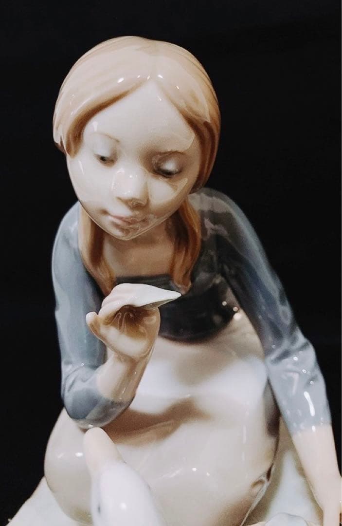 【極美品】LLADRO オールドリヤドロ 「お食事の時間」1973年製