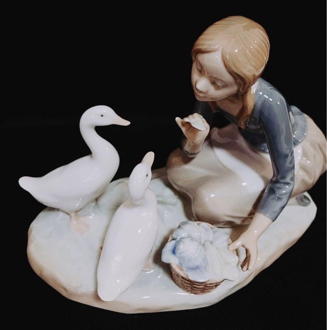 【極美品】LLADRO オールドリヤドロ 「お食事の時間」1973年製