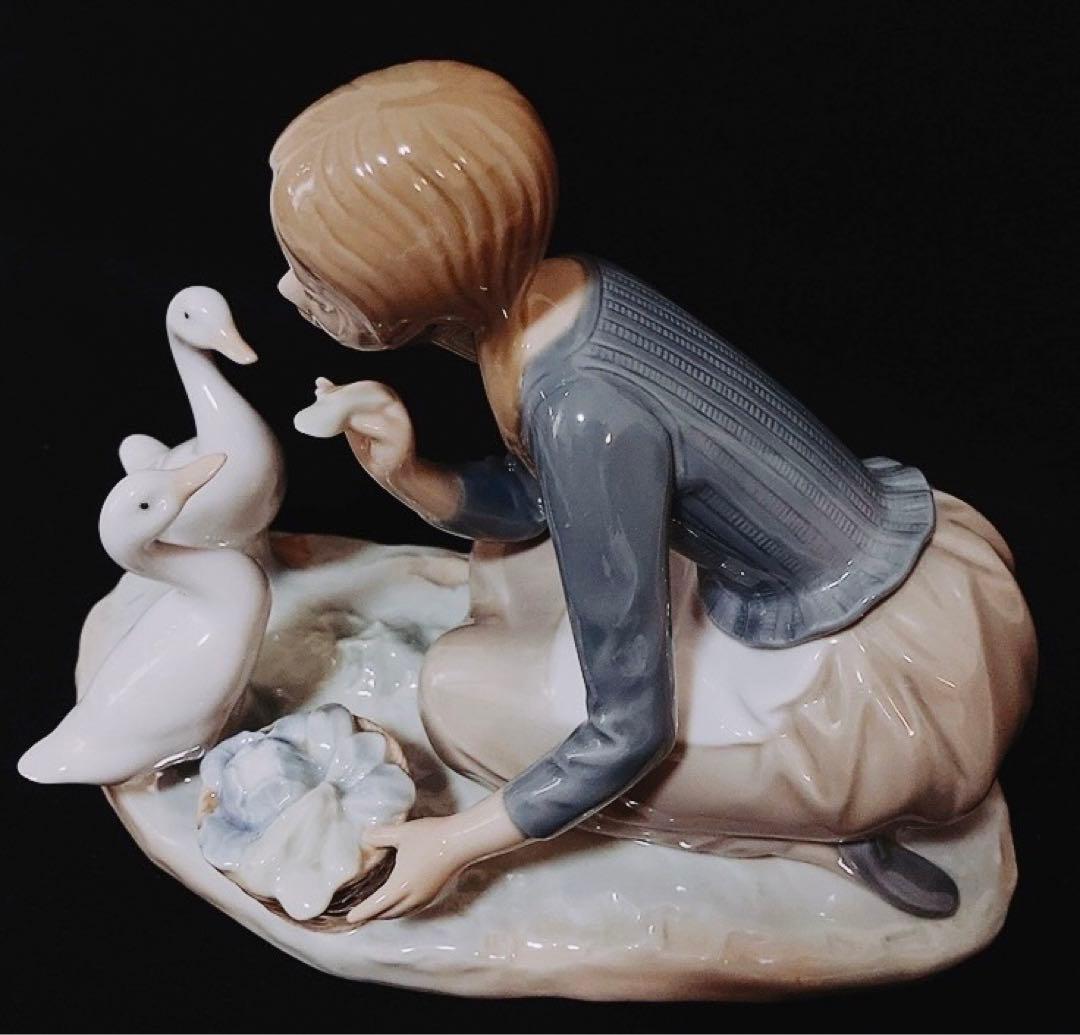 【極美品】LLADRO オールドリヤドロ 「お食事の時間」1973年製
