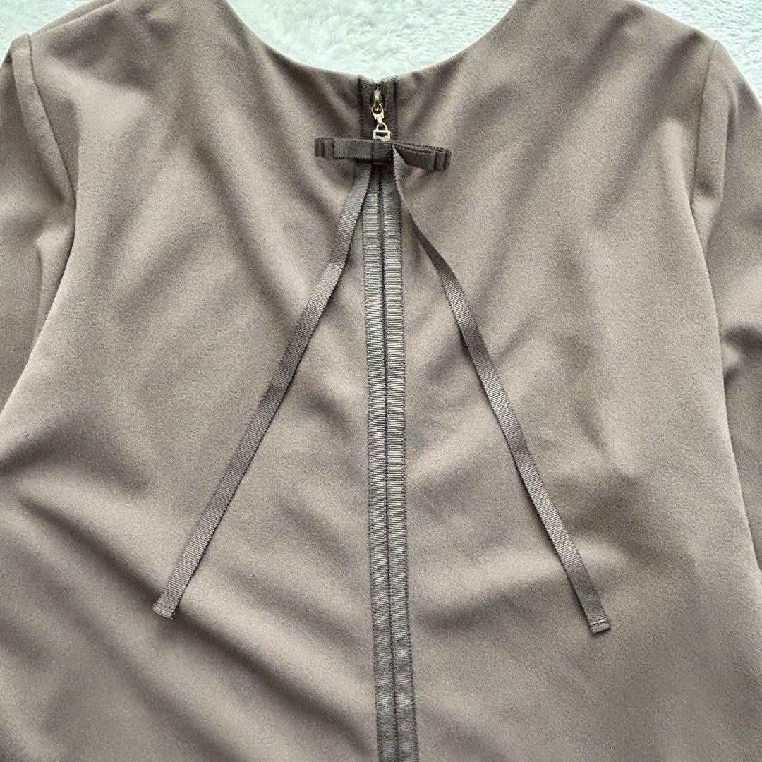 【美品】ローズティアラ　バックリボンフリルワンピース　大きいサイズ　46 洗える