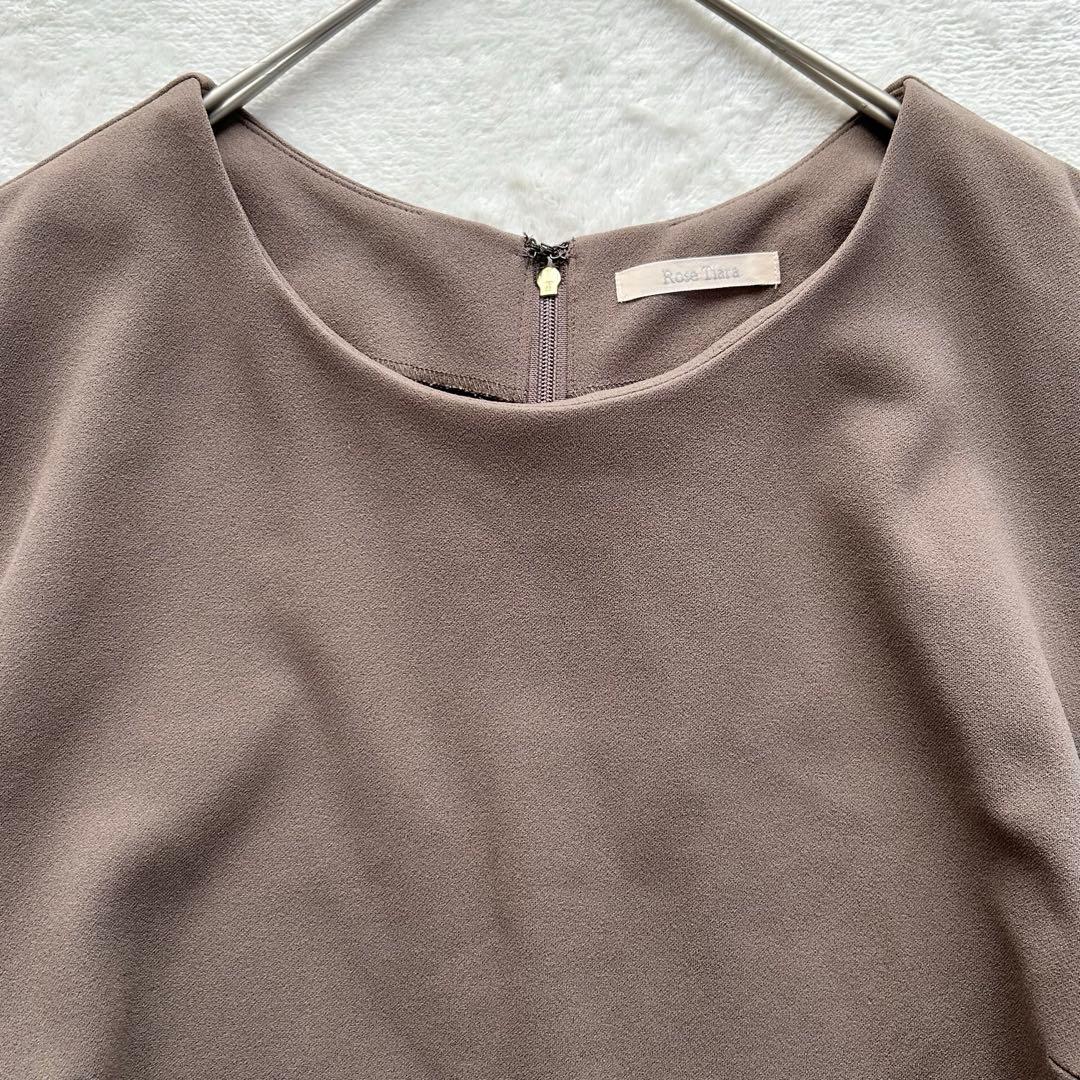 【美品】ローズティアラ　バックリボンフリルワンピース　大きいサイズ　46 洗える