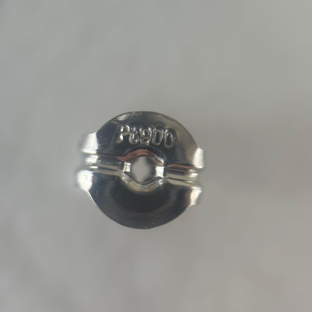 376【ポンテヴェキオ】Pt900 ダイヤモンド　0.10ct ピアス　片方