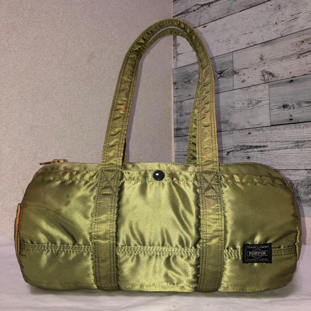 人気✨美品 ポーター タンカー ダッフル ドラム ミニボストンバッグL セージ