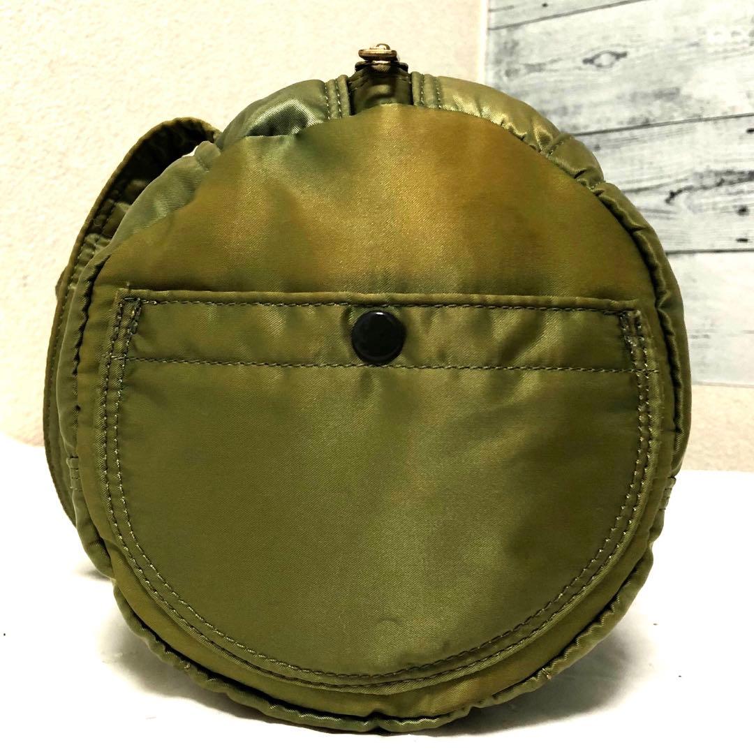 人気✨美品 ポーター タンカー ダッフル ドラム ミニボストンバッグL セージ