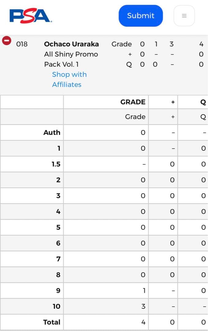 世界3枚 PSA10 ヒロアカ 麗日お茶子 ジャンプ トレカ 2016 プロモ