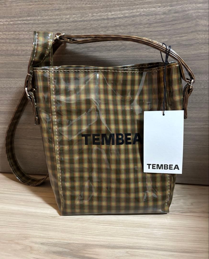TEMBEAテンベアミニショルダーバッグ/CHECK KHAKI/BROWN