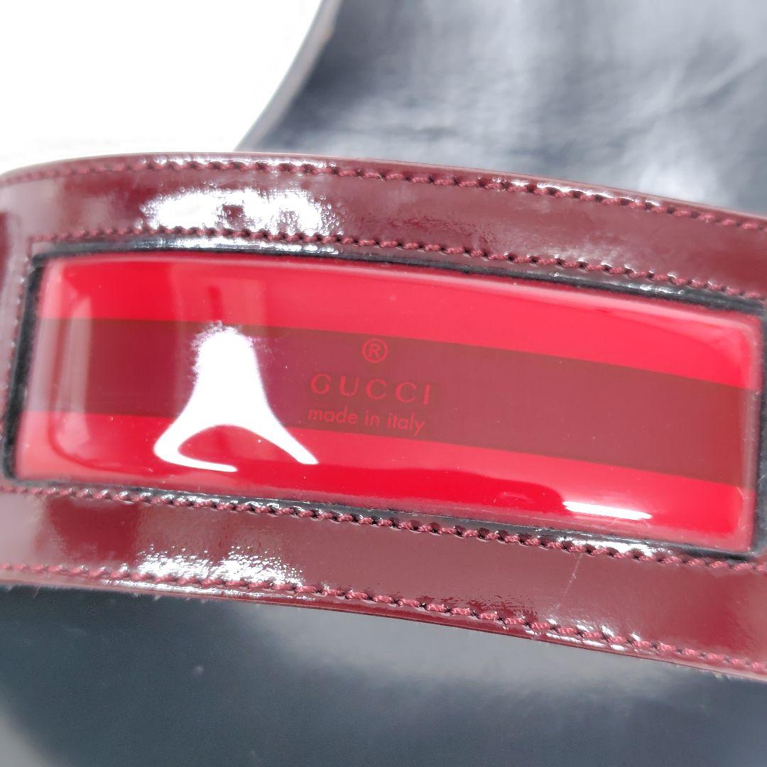 ★美品★GUCCI グッチ ヒールサンダル 25cm ミュール 8B チャンキー