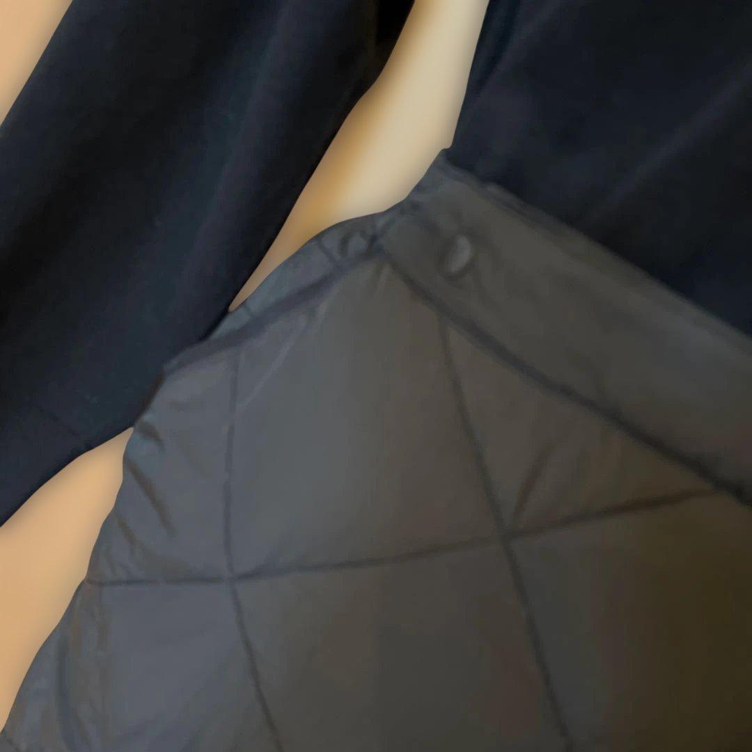 【美品】NANGA ナンガ／ダウンキルティングスカート 黒 ポケット付《防寒具》