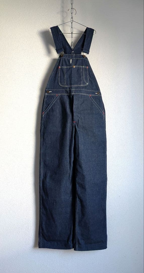 60s　70s　ヴィンテージ　デニム　オーバーオール　ミントコンディション　真紺
