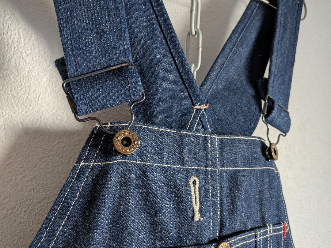 60s　70s　ヴィンテージ　デニム　オーバーオール　ミントコンディション　真紺