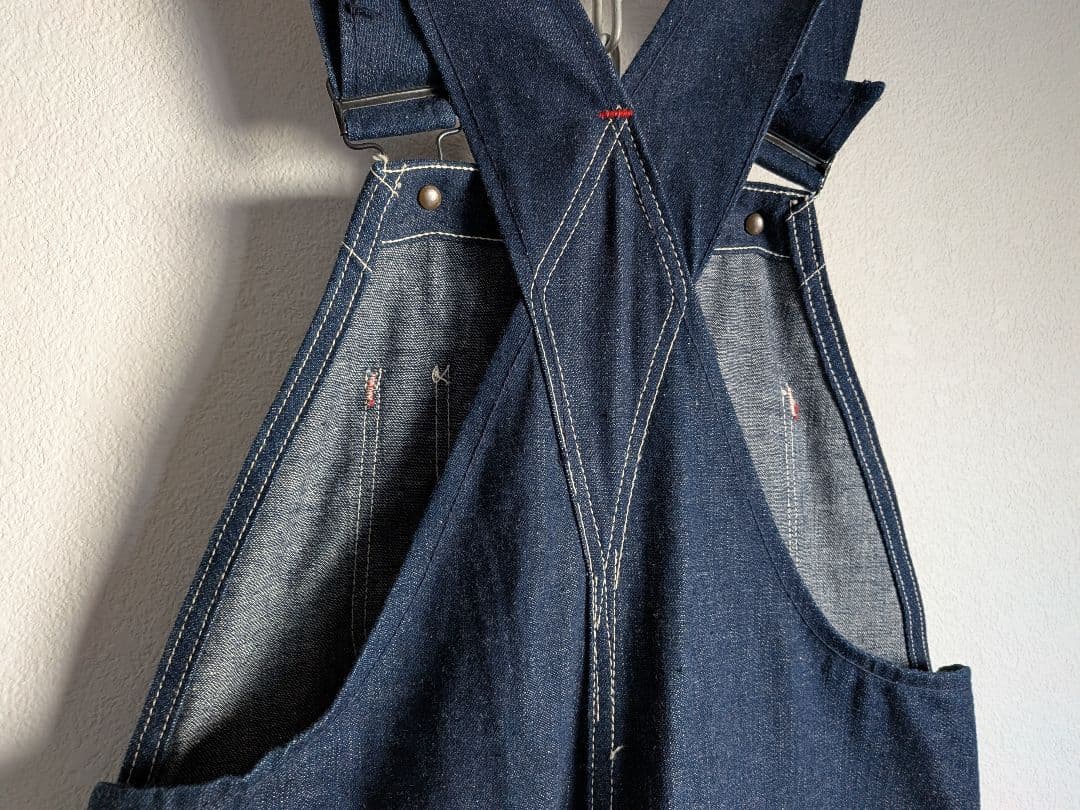 60s　70s　ヴィンテージ　デニム　オーバーオール　ミントコンディション　真紺