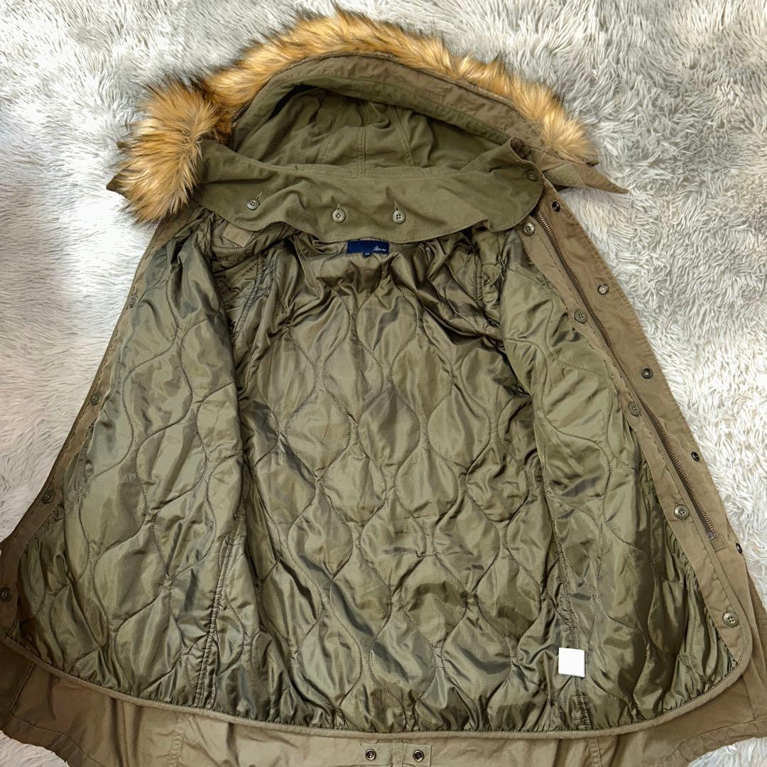 AVIREX M-65 PARKA ライナー ファー付きモッズコート カーキ＋
