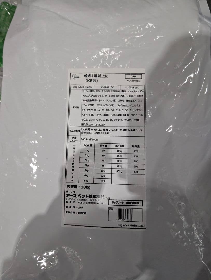 ドッグフード ドライフード 18kg