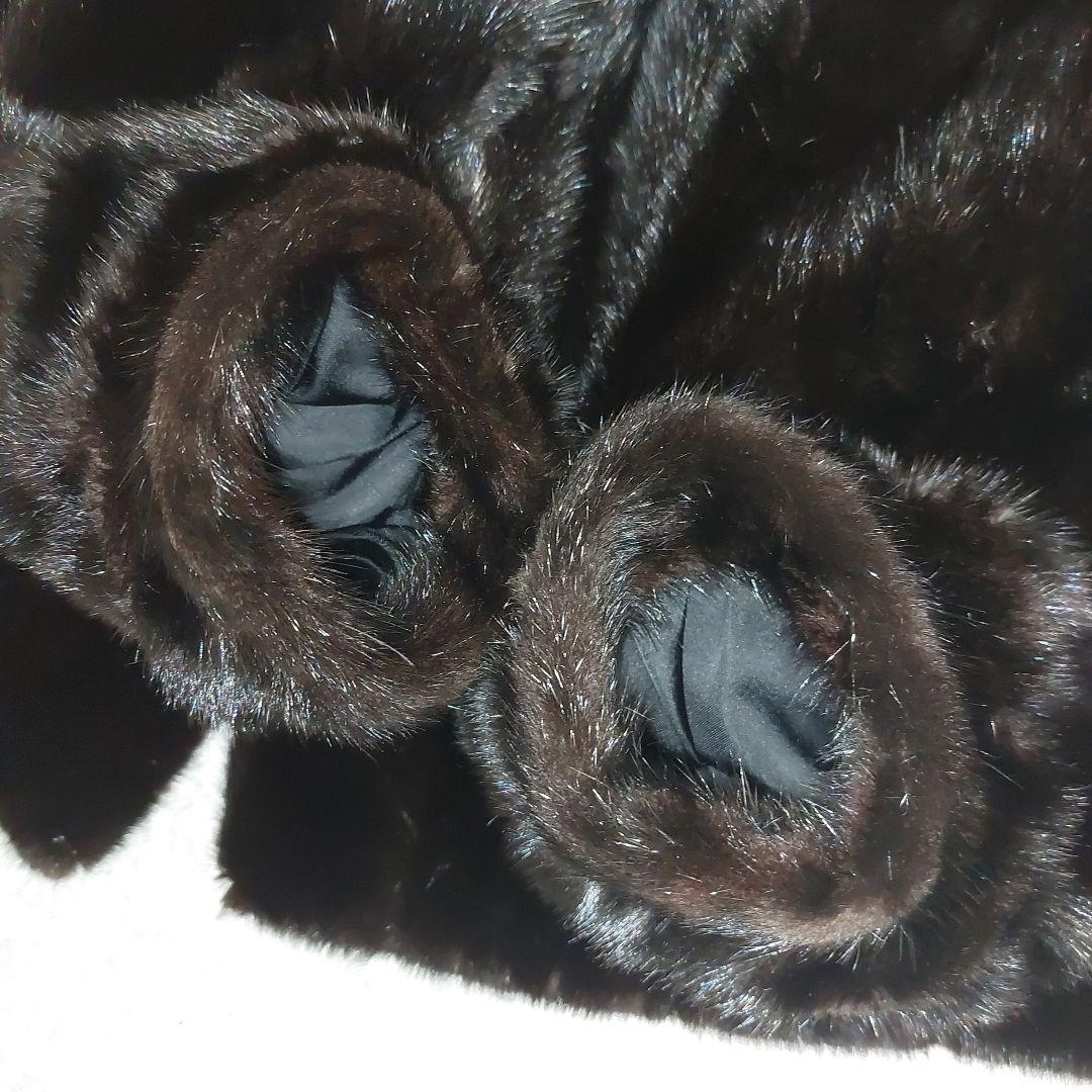 15号 ミンクファーコート SAFURON ブラック 上質毛皮 極上の肌触り