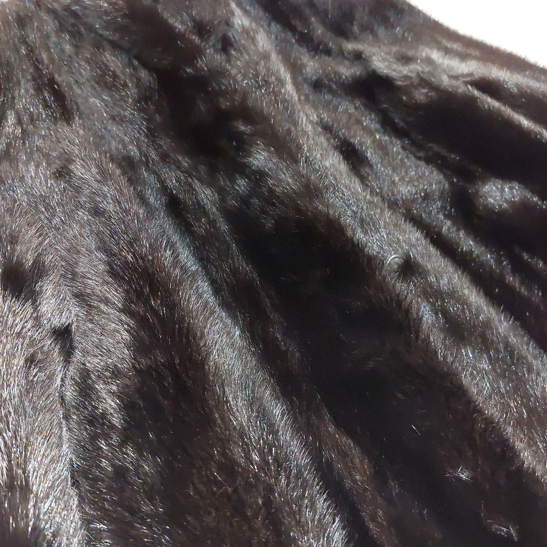 15号 ミンクファーコート SAFURON ブラック 上質毛皮 極上の肌触り