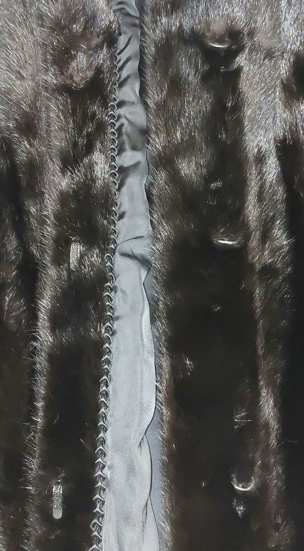 15号 ミンクファーコート SAFURON ブラック 上質毛皮 極上の肌触り