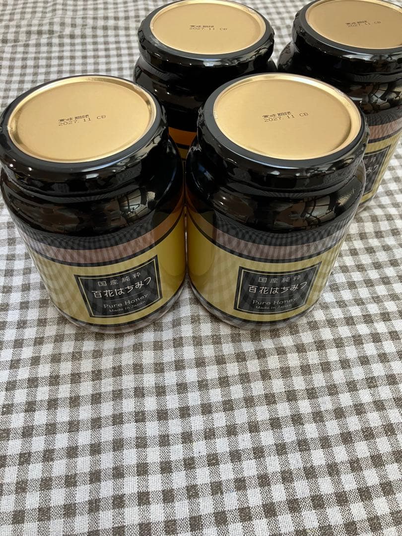 はちみつの恵　国産純粋百花はちみつ 1000g ４本セット　新品未使用未開封品