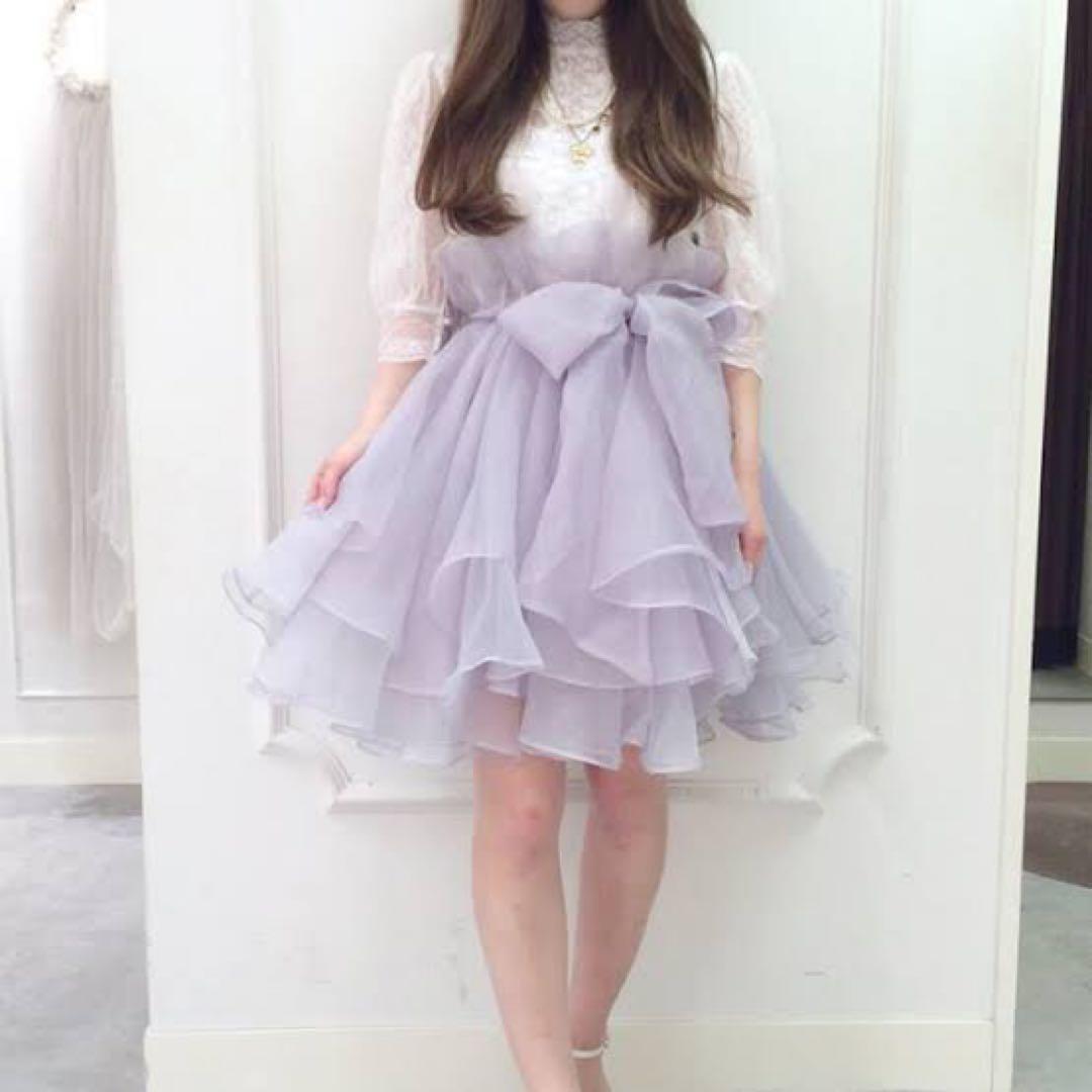 la belle Etude ボリュームオーガンジーミニスカート