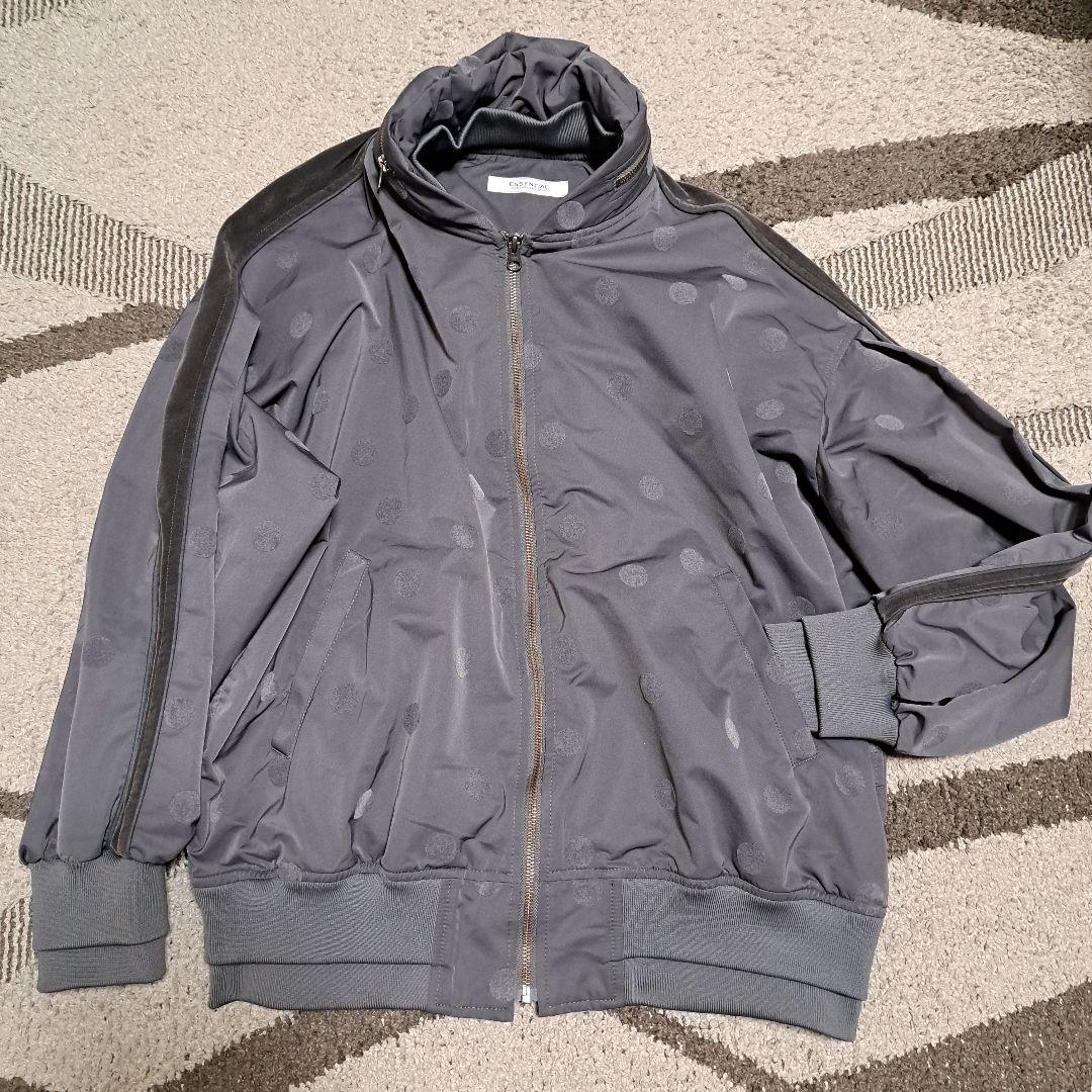 新品未使用【ダブスタエッセンシャル】約5万異素材ドット柄　ギャザリングブルゾン