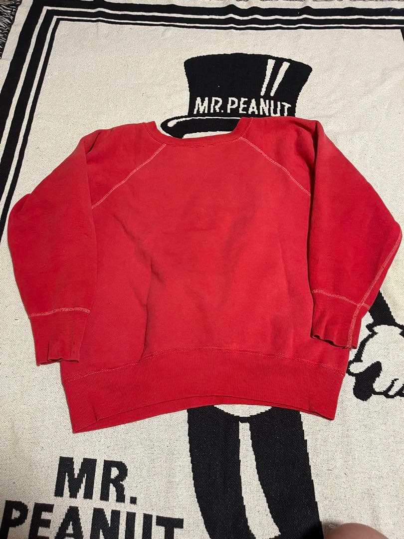 イ*コ様 60sスウェット　ラグラン　インディアンヘッド　ラバープリント　フェー