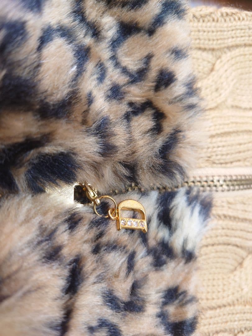 【Y2K】【Y3K】d.i.aレッグウォーマー　ニット　レオパード　　ギャル