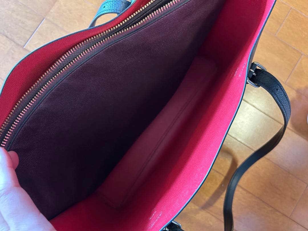 COACH 黒 レザー トートバッグ A4対応