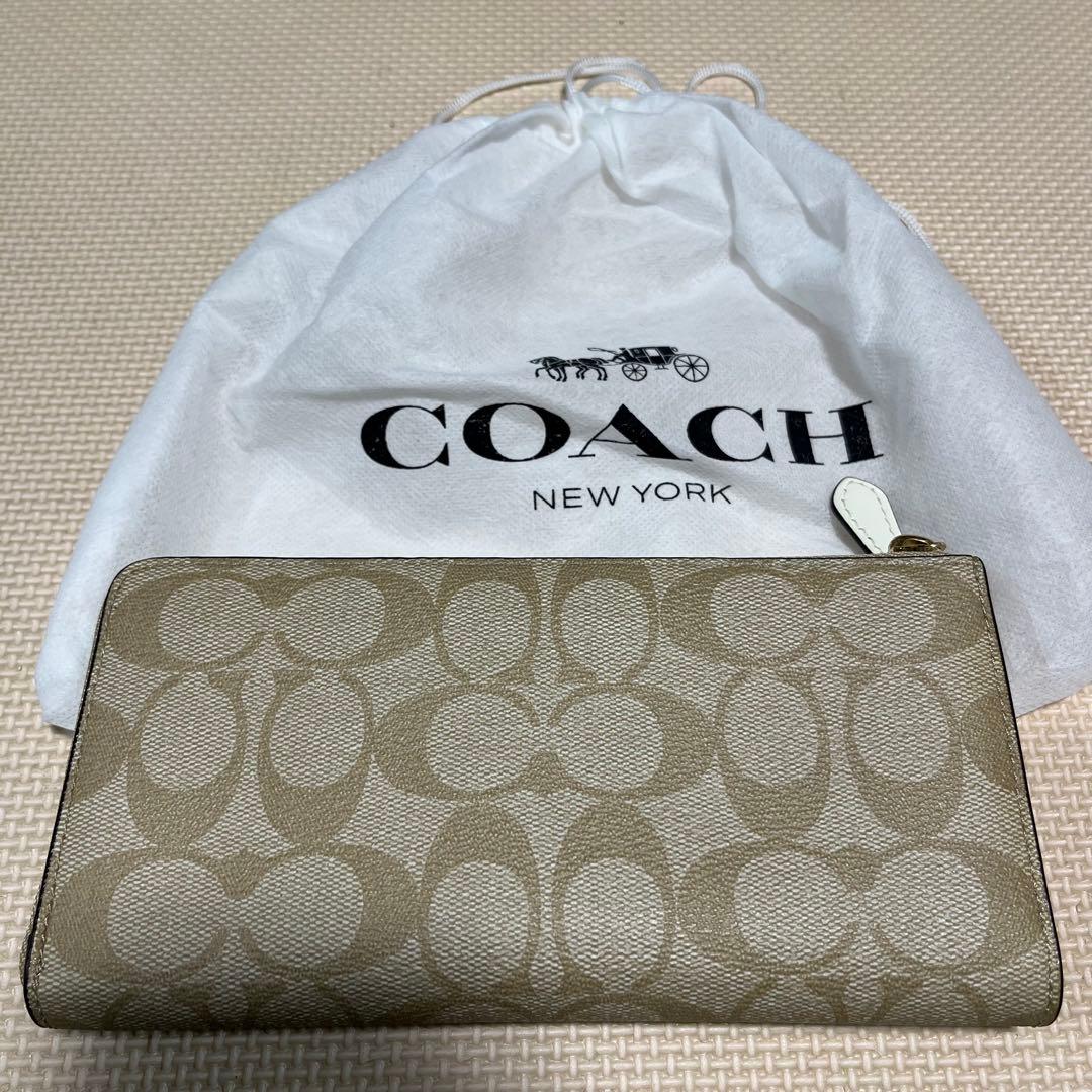 か*ん様 【新品】コーチ長財布COACHウォレット白ホワイト