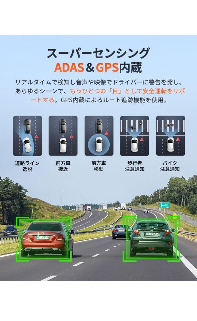 70mai Dash Cam 4K Omni ドライブレコーダー 前後2カメラ