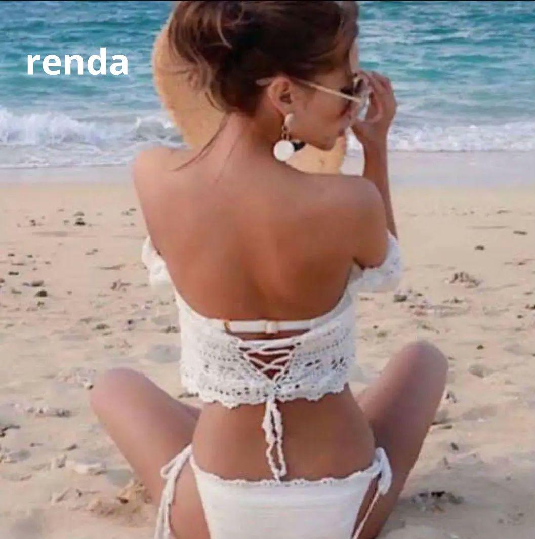 rendaホワイト オフショル クロシエ水着