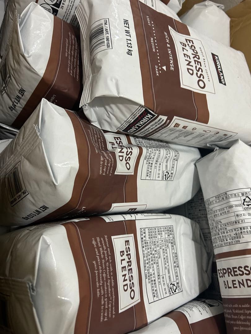 カークランド エスプレッソ コーヒー豆 1.13kg 新品 未開封　5袋コストコ