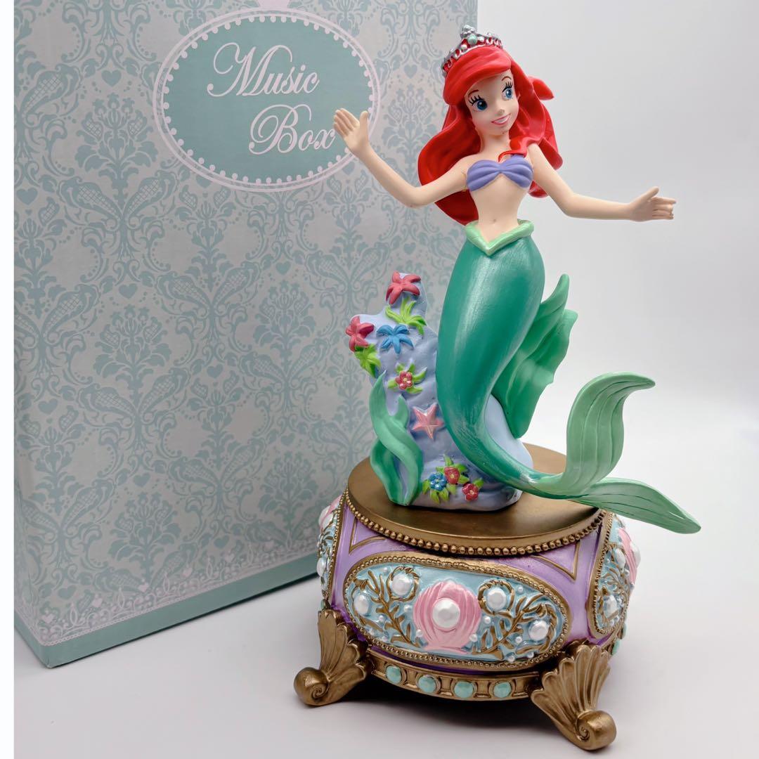 美品✨ディズニー　リトルマーメイド　アリエル オルゴール フィギュア　置物　箱付